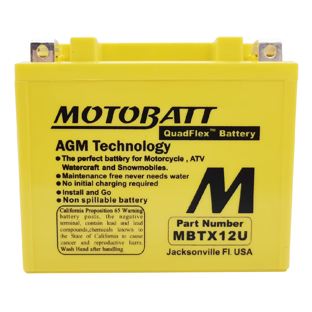 Motobatt MBTX12U 12V 15Ah AGM Motorcycle Battery