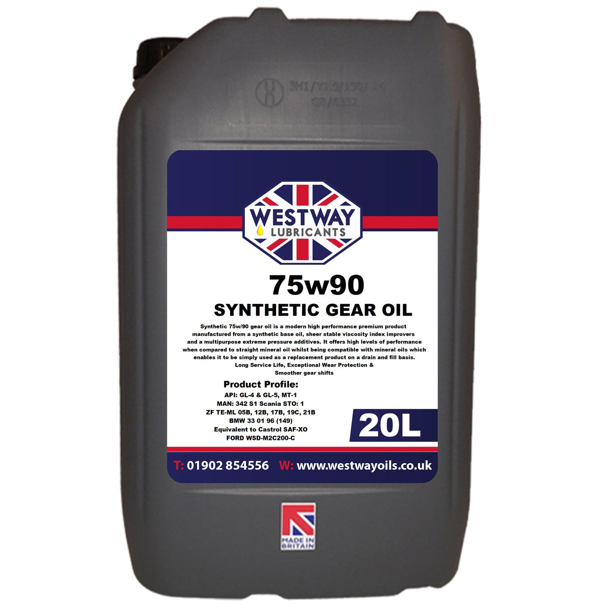 75W90 Fully Synthetic Gear and Differential Oil