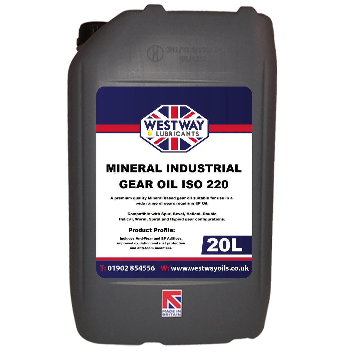 Industrial Gear Oil ISO 220 Mineral - Yellow Metal Safe