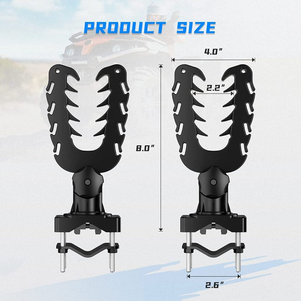 Graspur Single Gun Rack for ATV Quad Universal Bow Shovel Tool Holder Mount ATV1