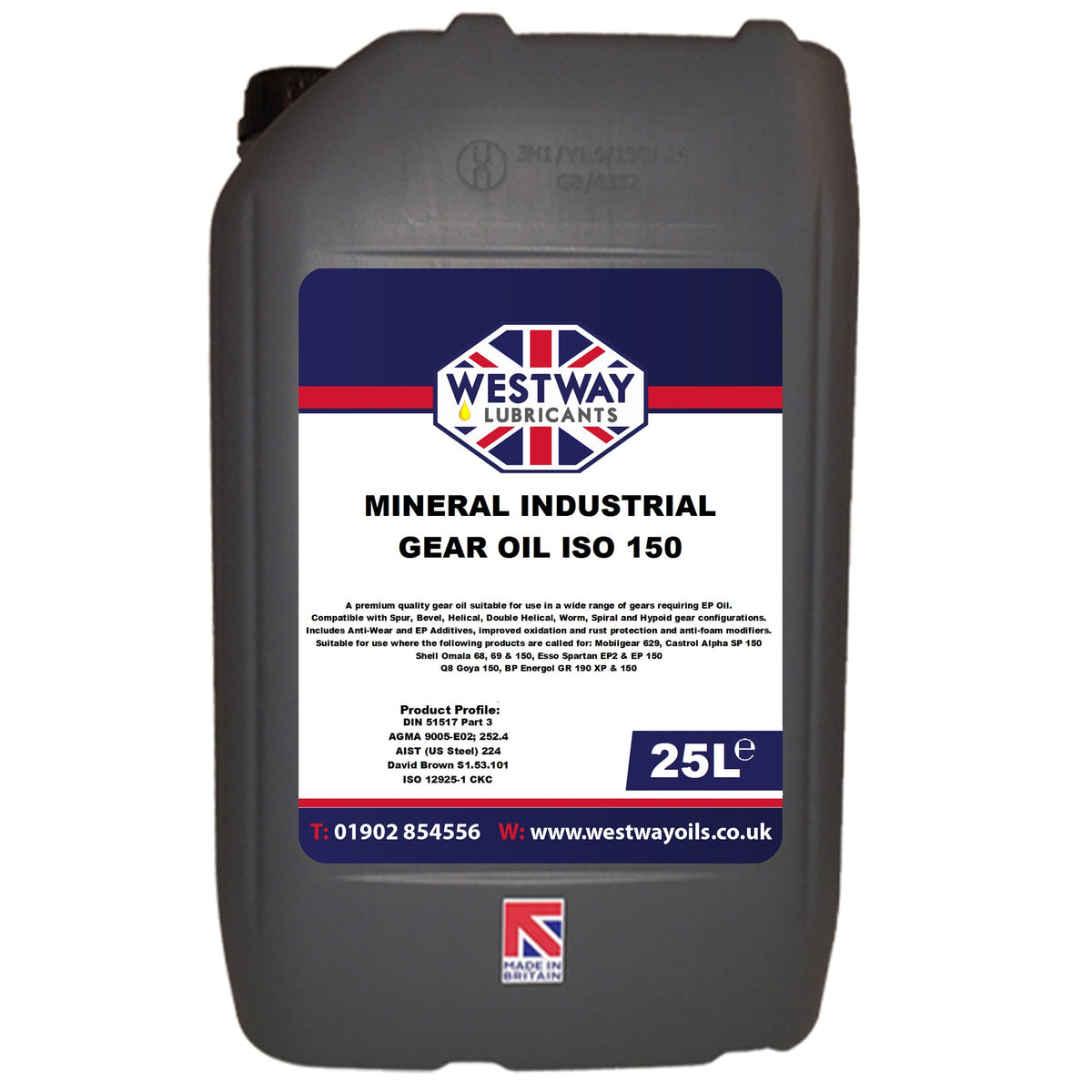 Industrial Gear Oil 150 ISO VG Mineral Yellow Metal Safe Gearbox Oil CLP EP