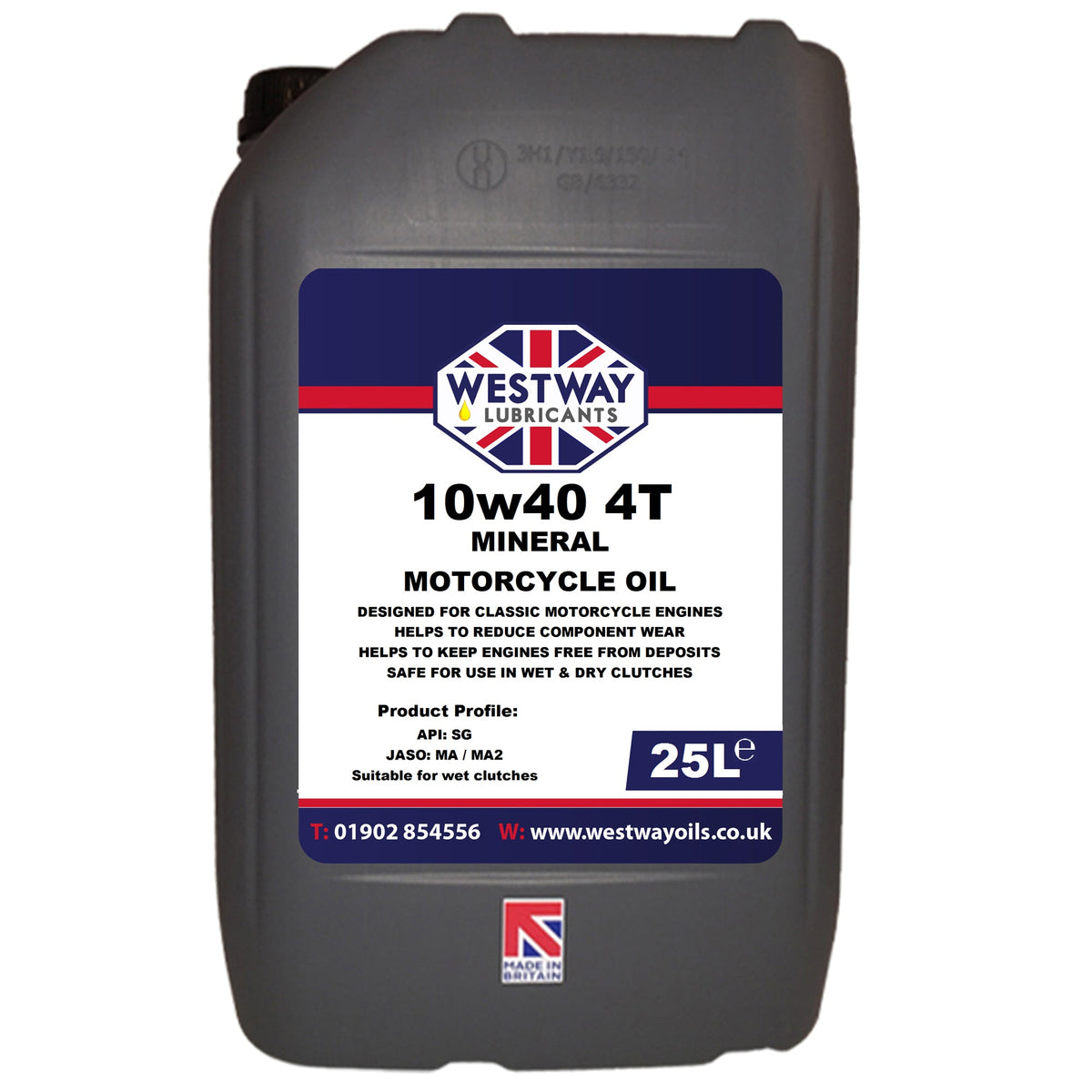 10W40 4T Mineral Classic Motorcycle Oil 4-Stroke Engine Lubricant JASO MA2