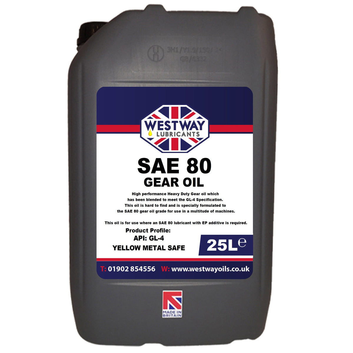 SAE 80 EP 80 Mineral Gear Oil GL-4 Hypoid