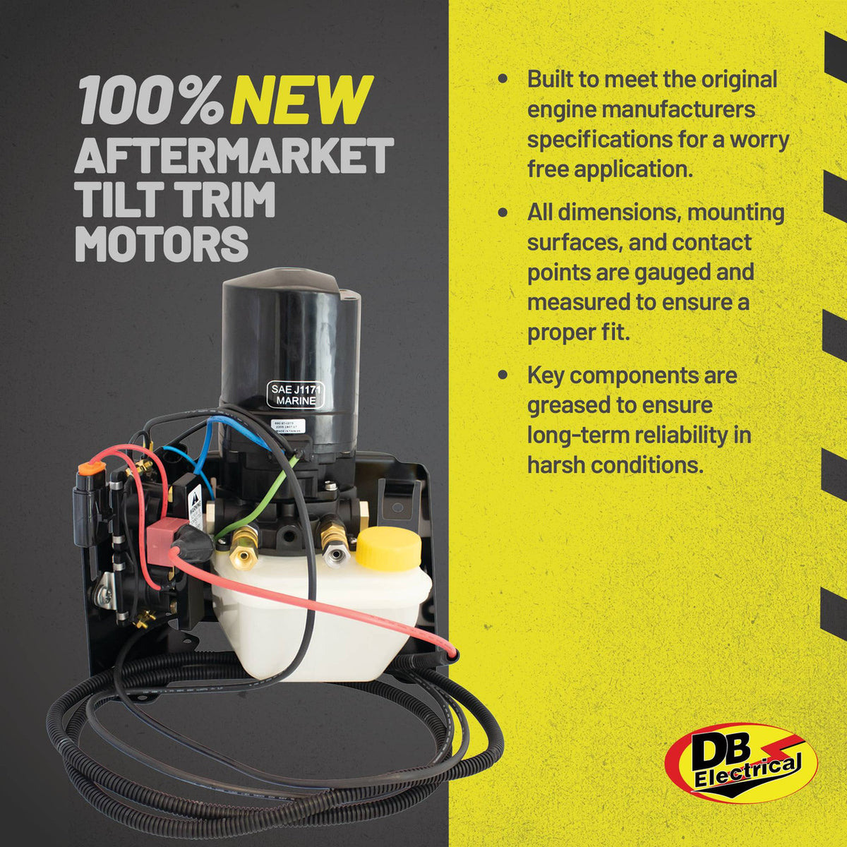 Trim and tilt motor for Mercury Marine engines - 12V