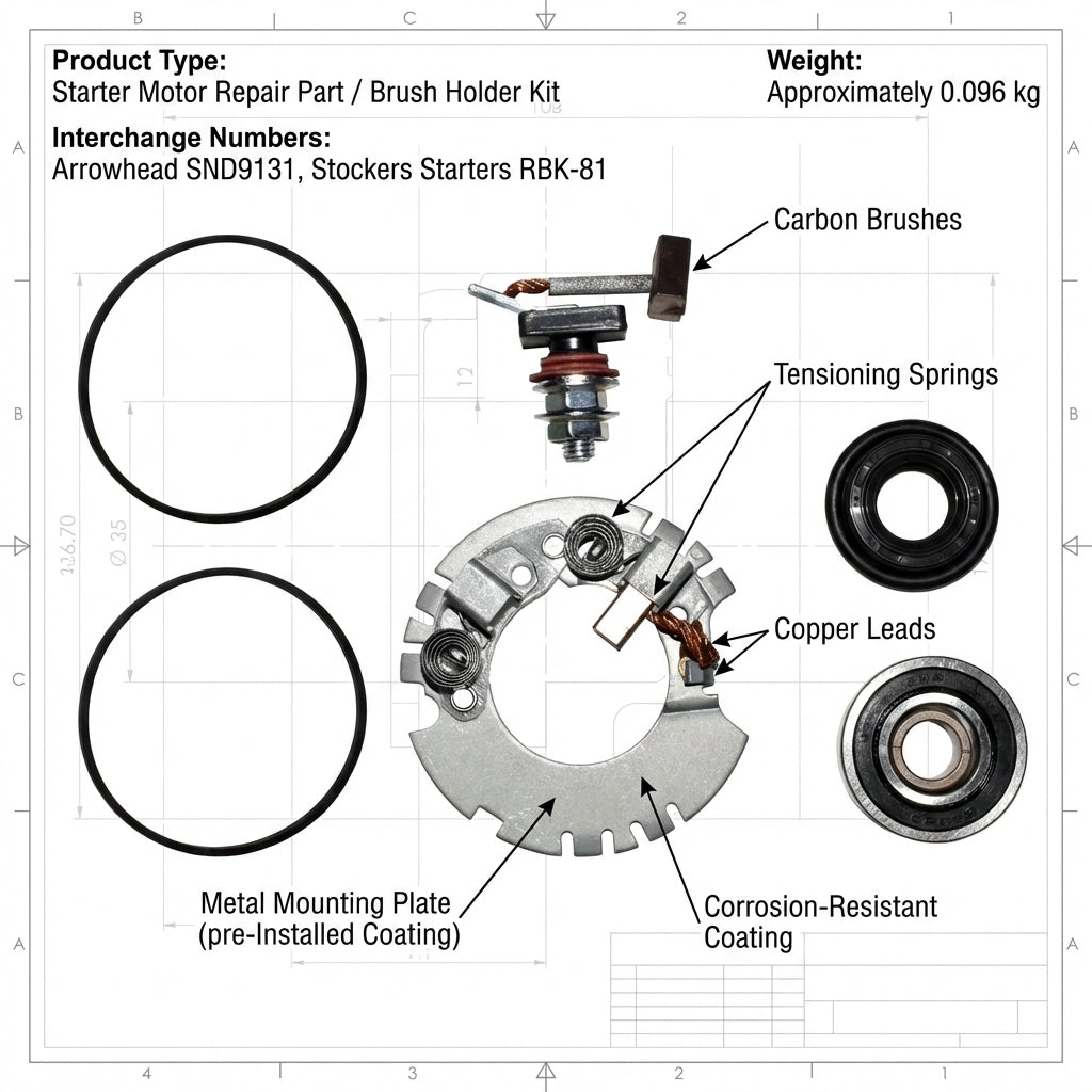 Starter Motor Repair Rebuild Kit for BMW K75 K100 K1100 K1200 K1 414-52024