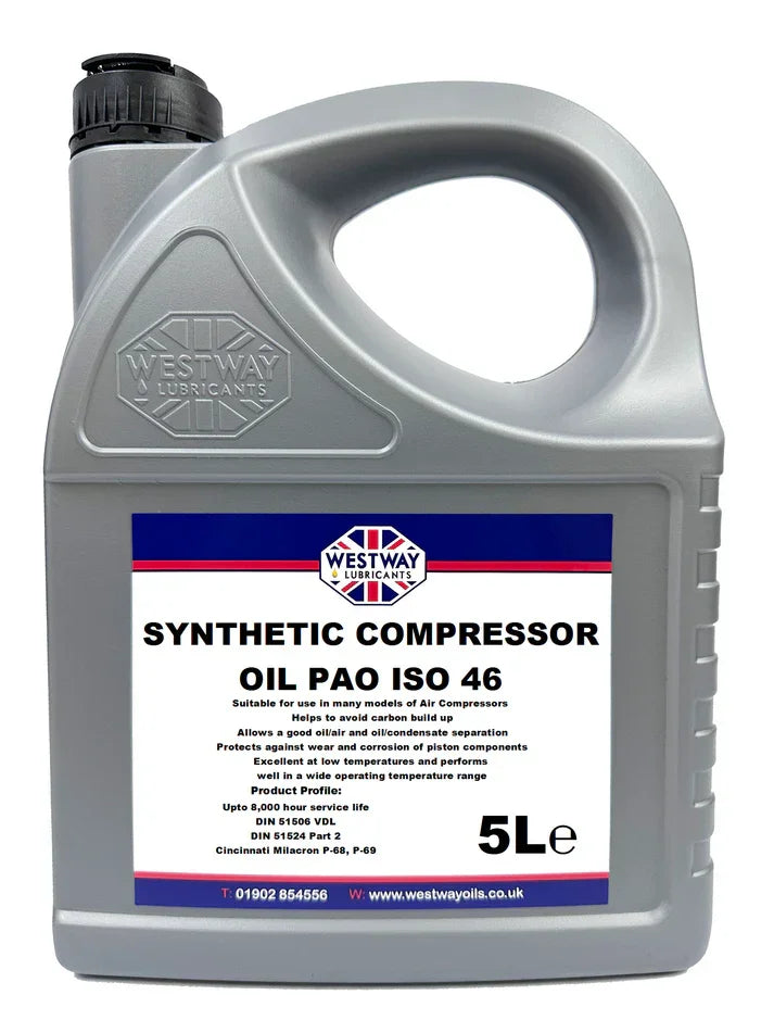 Synthetic Compressor Oil ISO 46 PAO 8000 Hour for Bambi Air Compressors