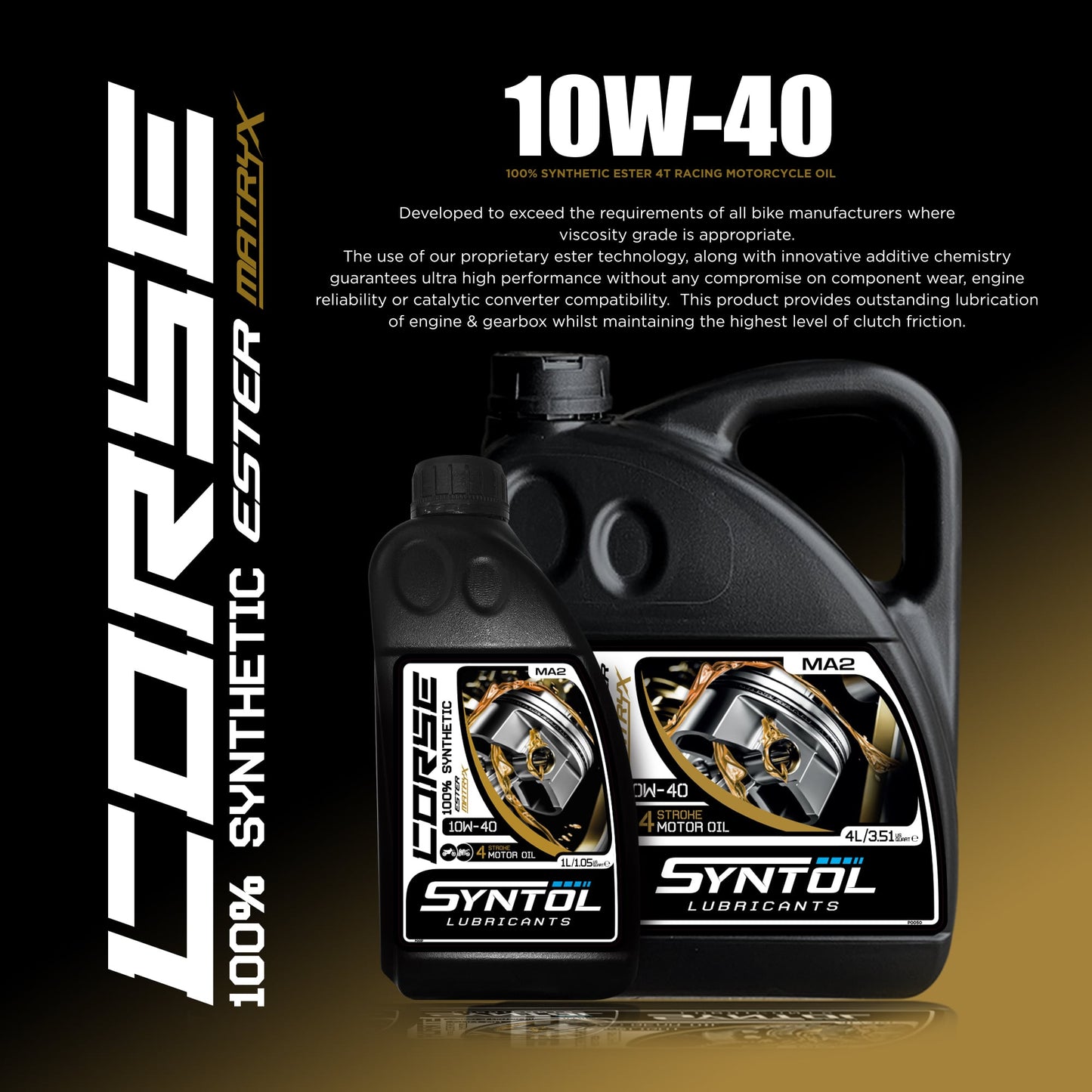 100% Synthetic Oil - Syntol - Corse -10W-40 1L