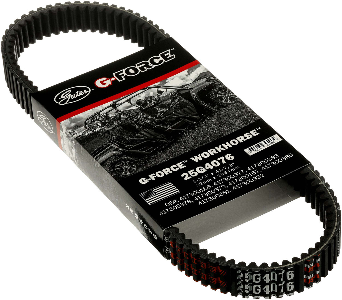 Gates WORKHORSE G-Force CVT Belt For Polaris - 225.25G4076