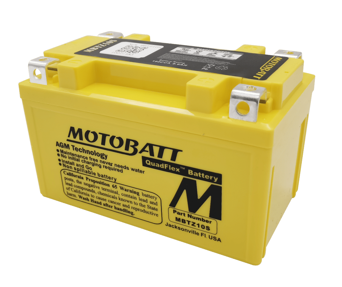 Motobatt MBTZ10S 12V 8.6Ah AGM Motorcycle Battery