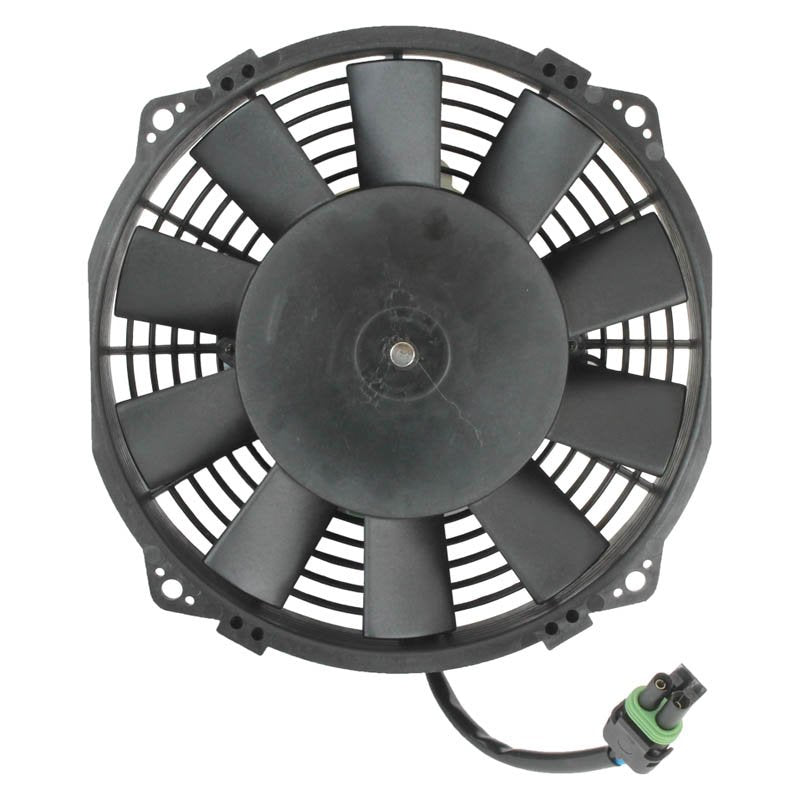 Black cooling fan motor assembly with electrical connector for Can Am Outlander 400
