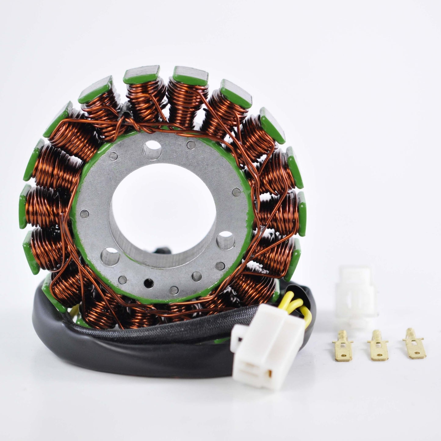 Kawasaki KLF 300 Bayou 1986-1987 stator generator with copper coils and electrical connectors