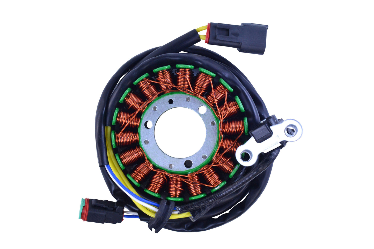 Can-Am DS450 generator stator with copper coils and wiring harness for 2008-2015 models
