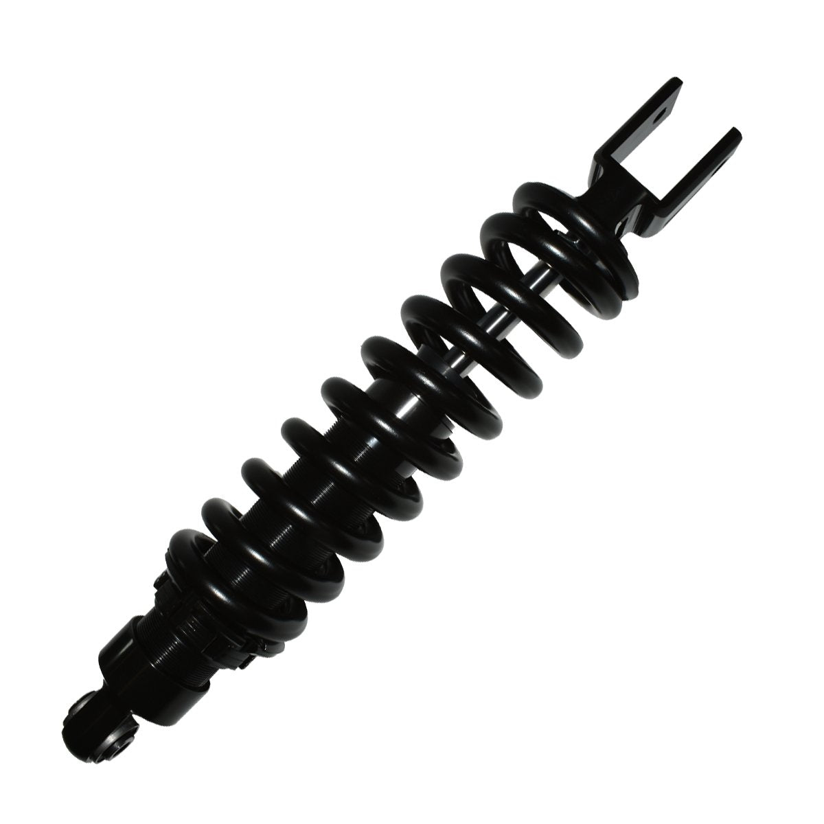 Black rear shock absorber with coil spring for Honda CRF150 and CRF230 motorcycles