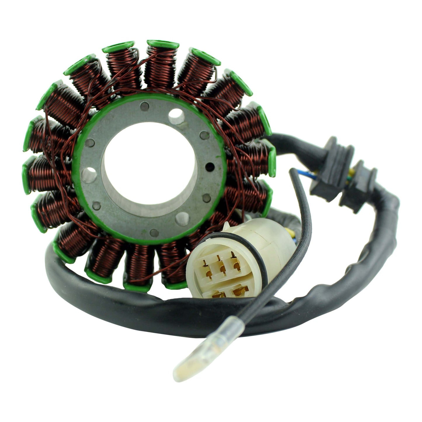 Honda TRX400 Rancher generator stator coil with wiring harness and white connector