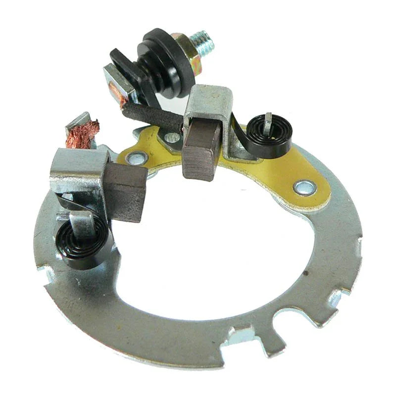 Mitsuba starter brush kit for Honda with spring-loaded carbon brushes and metal mounting plate