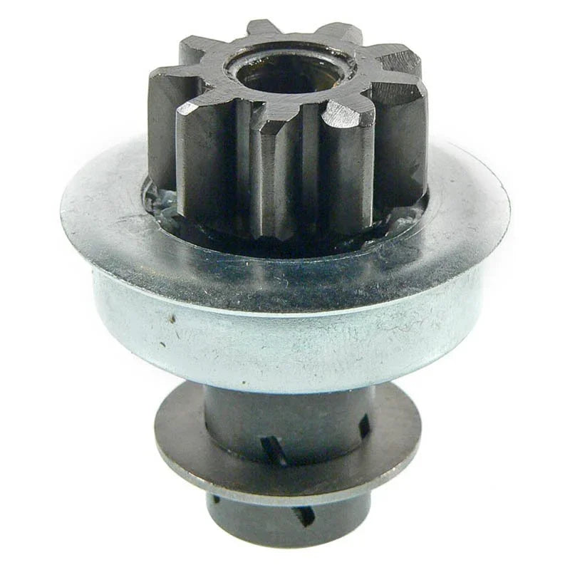 Kawasaki UTV starter drive unit metal gear and housing isolated on white background