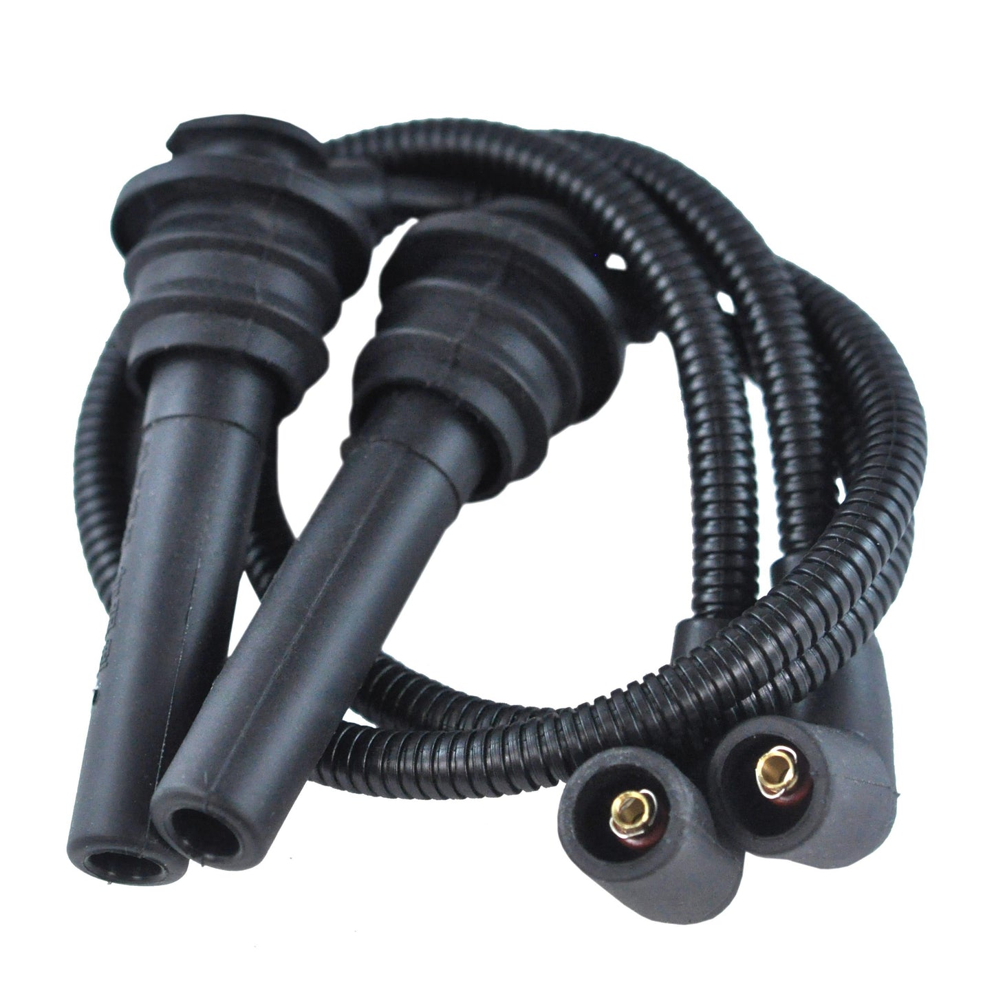 Black Polaris RZR 1000 RZR 900 stator coil spark plug wires with rubber connectors