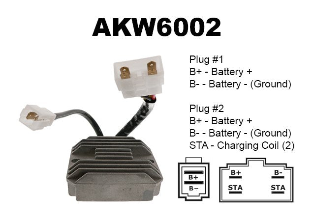 Kawasaki Regulator Rectifier for Commercial Walk-Behind Mowers AKW6002