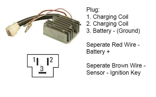 Regulator Rectifier for Kawasaki KLT200 Duckster and KZ Series Motorcycles