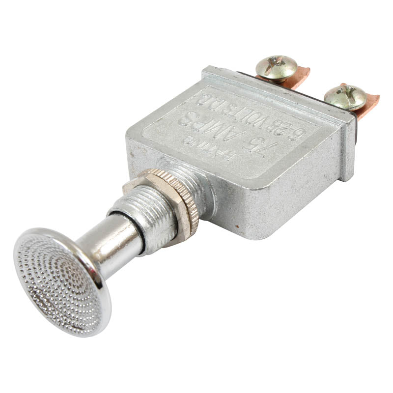 Universal Push-Pull Switch 6-28V 75A SPST 1/2" Threaded Stem