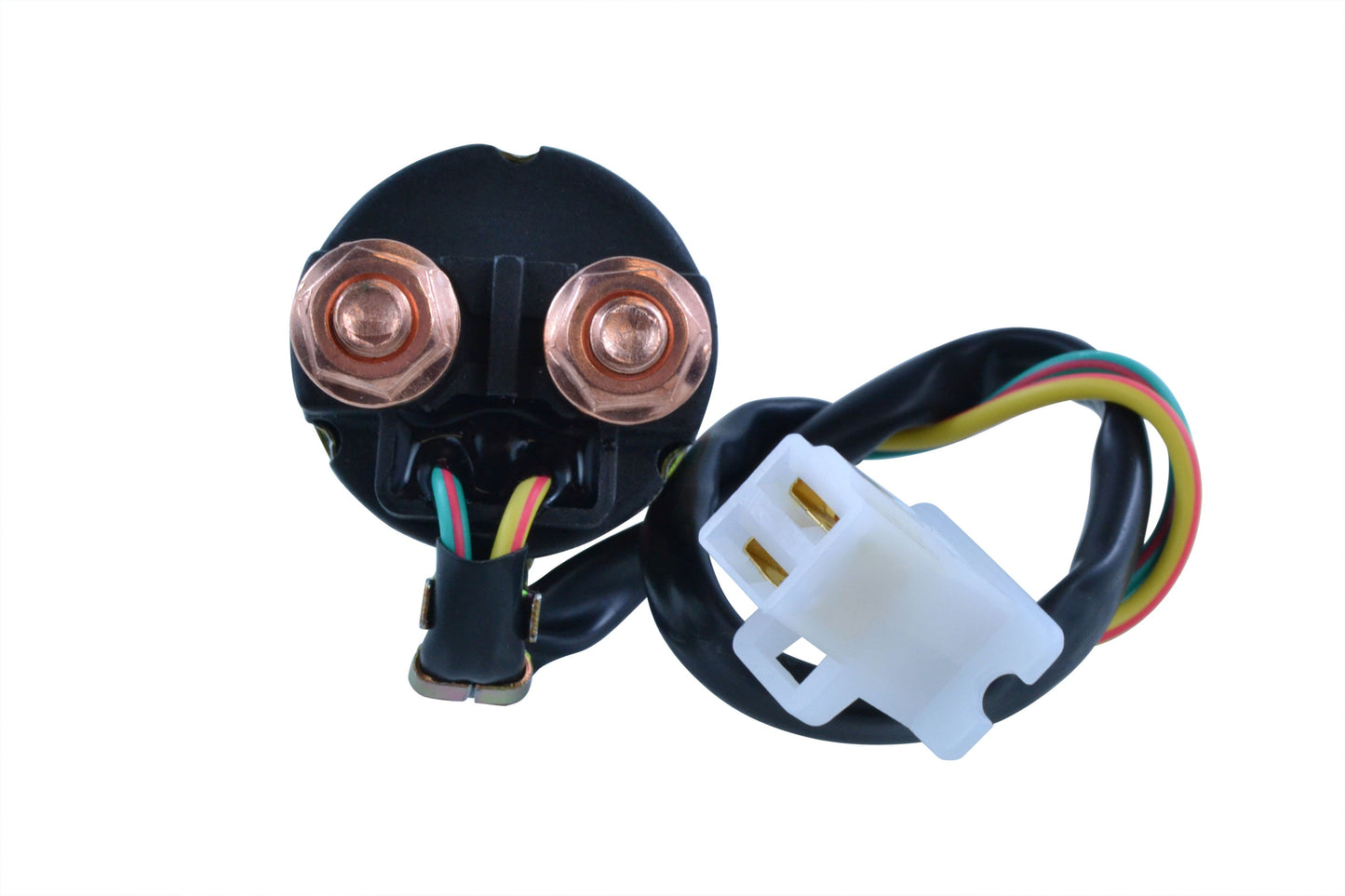 Honda TRX 125 200 250 solenoid with copper terminals and multicolor wiring harness
