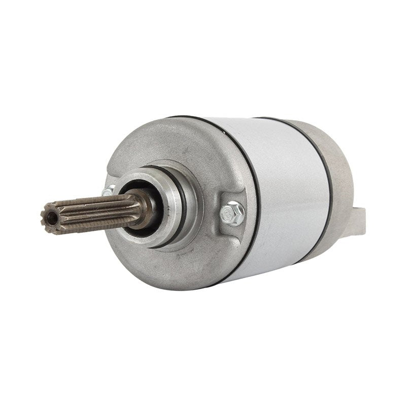 Starter motor for Suzuki LT-A750X ATV 2009-2015, metallic cylindrical motor with gear shaft