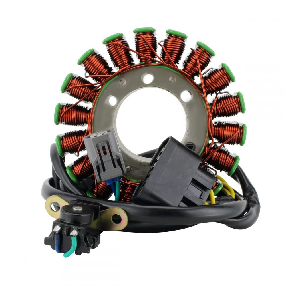 Circular stator coil with copper wiring and electrical connectors for Honda TRX 420 Rancher ATV