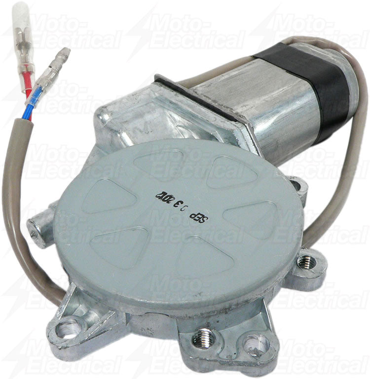 Electric actuator motor with metal housing and wiring connectors for automotive or motorcycle applications