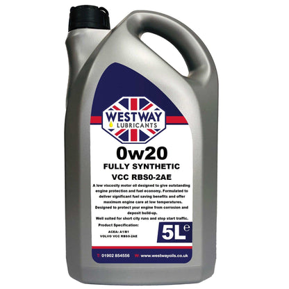 Volvo Spec VCC RBS0-2AE Fully Synthetic 0W20 Engine Oil