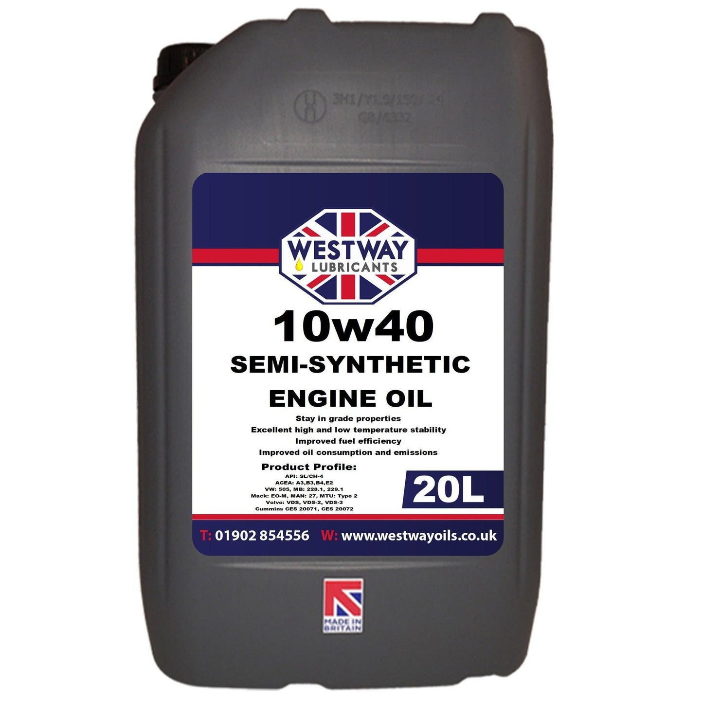 10w40 Semi-Synthetic Engine Oil Petrol / Diesel - 4Boats