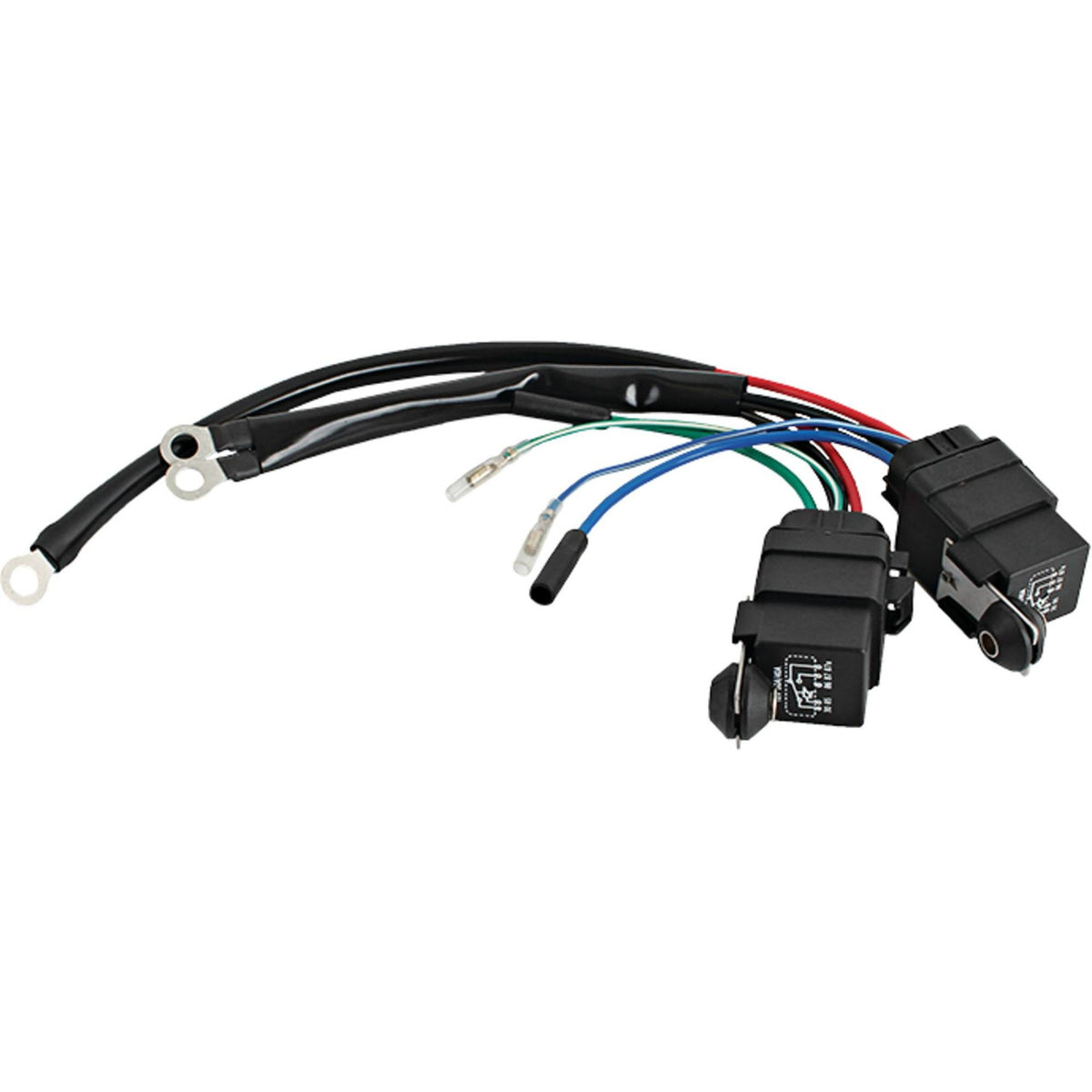 Power tilt trim 3-wire to 2-wire conversion harness with 12V 30A relay