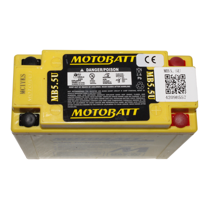 Motobatt MB5.5U 12V 7Ah AGM Battery Compatible with Kawasaki, Yamaha and More