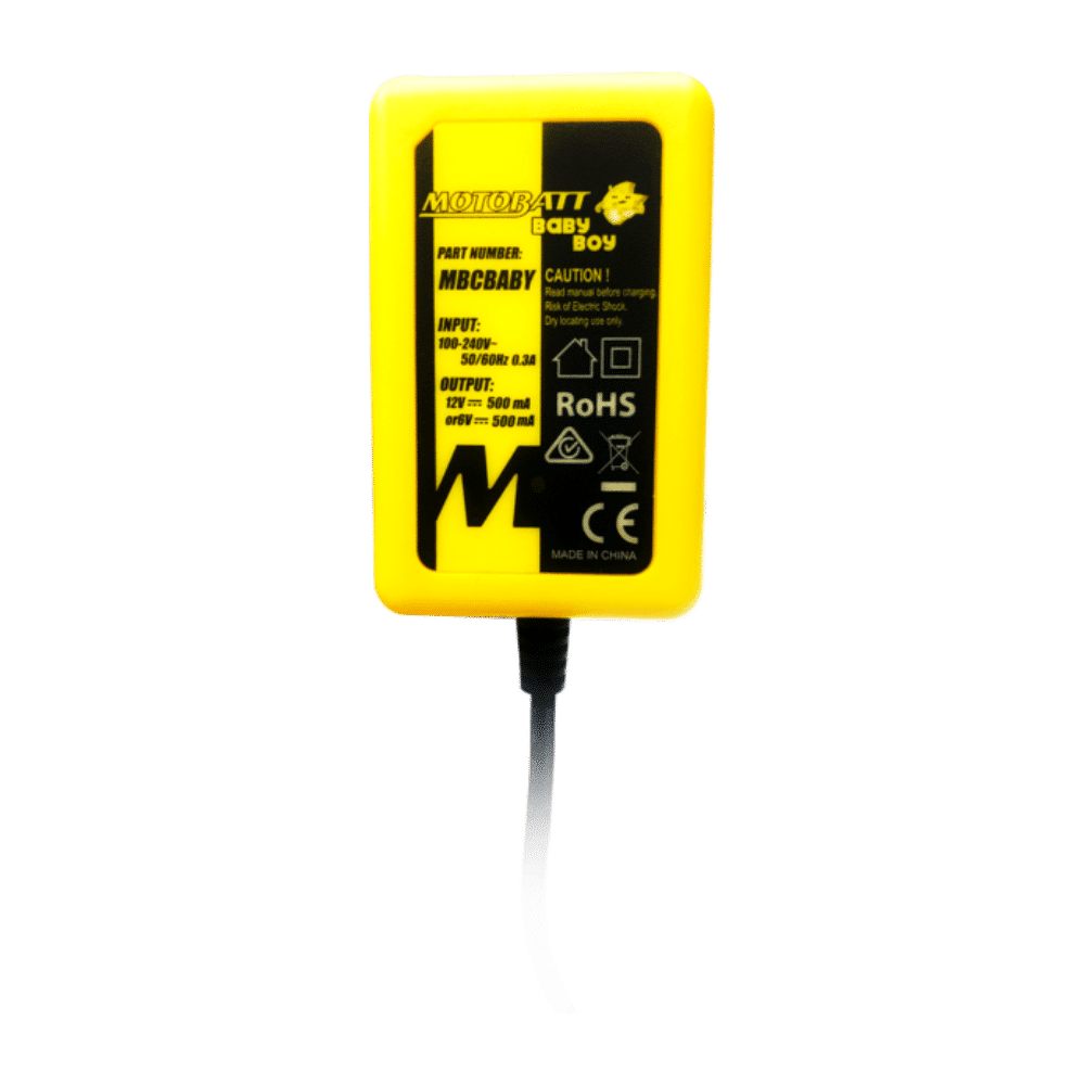 Motobatt Baby Boy 6/12V 500mA Battery Charger MBBABY