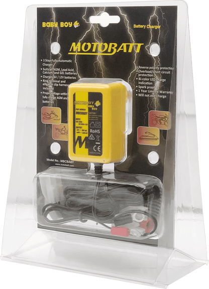 Motobatt Baby Boy 6/12V 500mA Battery Charger MBBABY