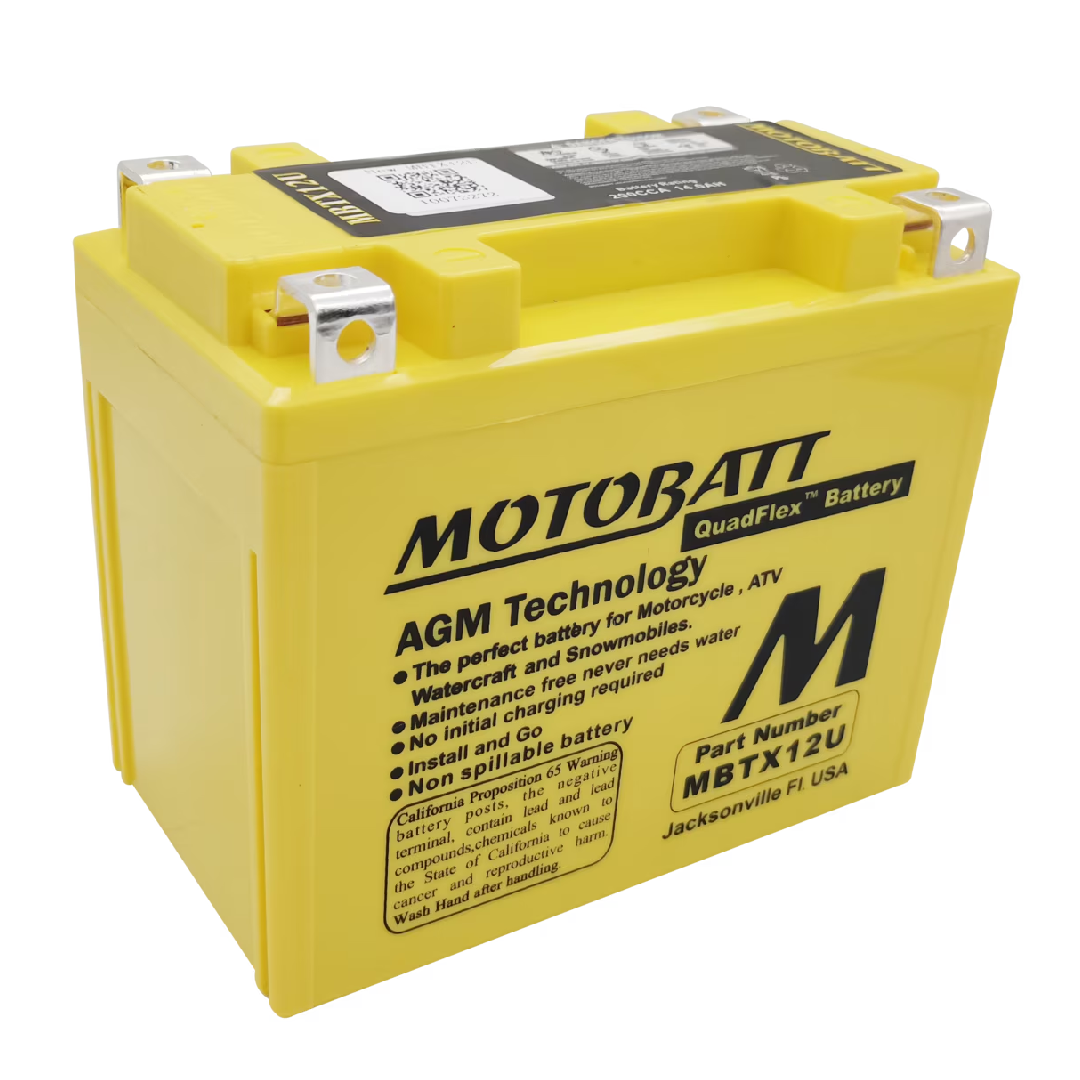 Motobatt MBTX12U 12V 15Ah AGM Motorcycle Battery