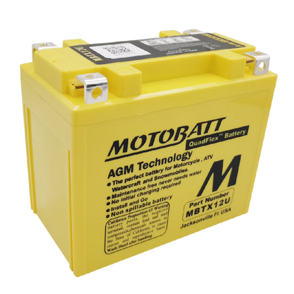 Motobatt MBTX12U 12V 15Ah AGM Motorcycle Battery