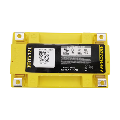 Motobatt MBTX12U 12V 15Ah AGM Motorcycle Battery