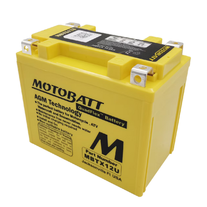 Motobatt MBTX12U 12V 15Ah AGM Motorcycle Battery