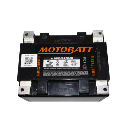Motobatt MBTX30UHD 12V 33Ah AGM Powersport Battery with 450 CCA