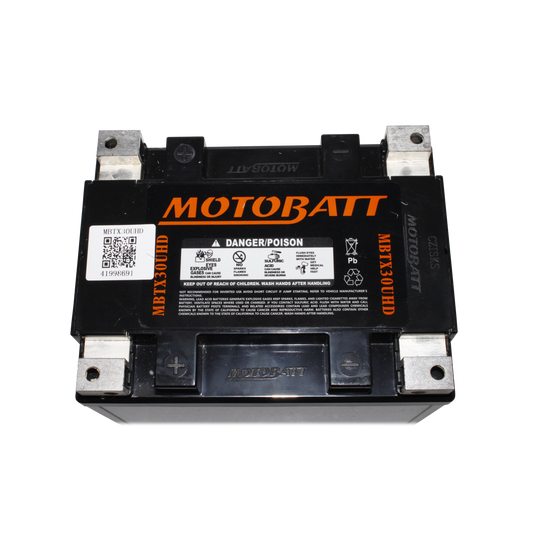 Motobatt MBTX30UHD 12V 33Ah AGM Powersport Battery with 450 CCA