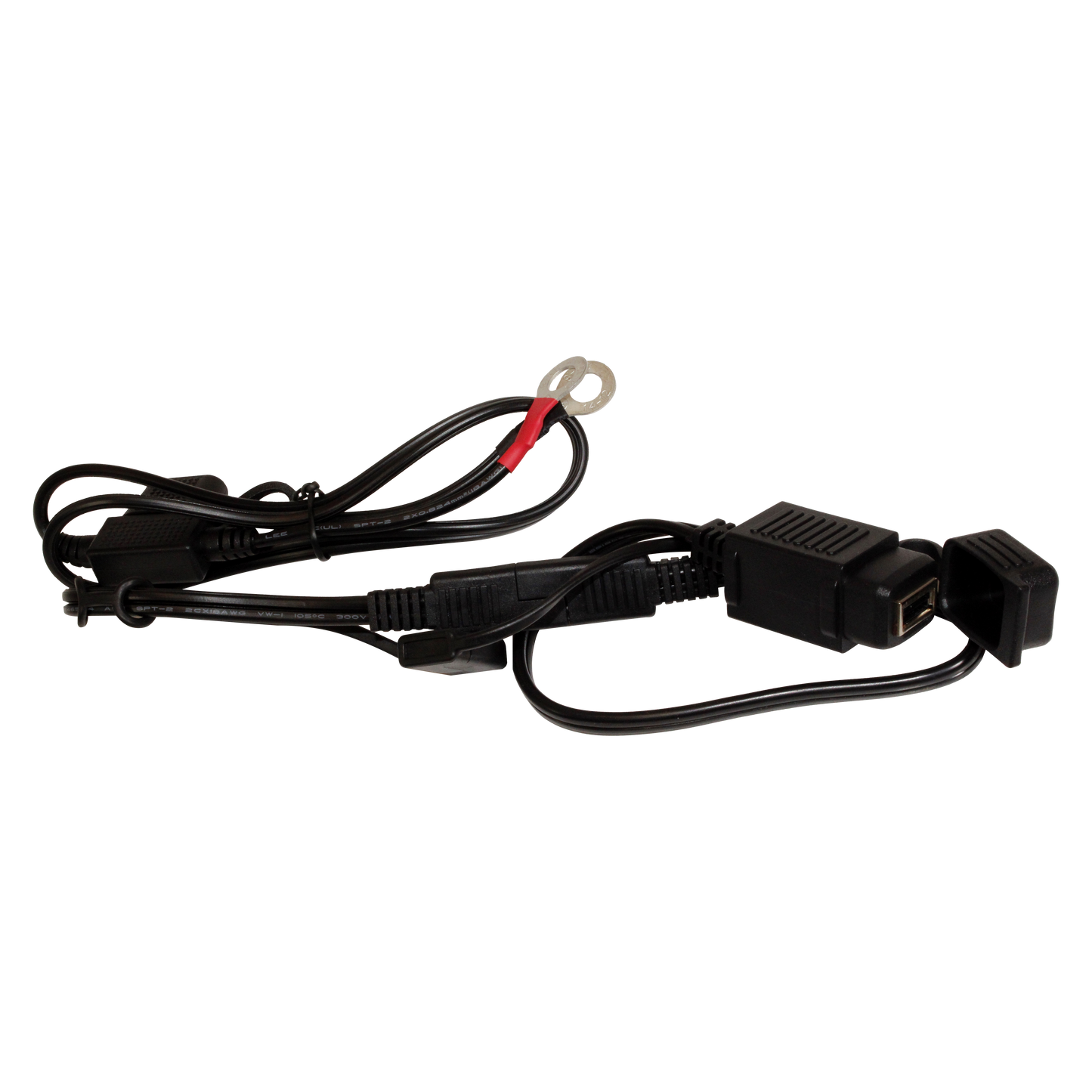 Motobatt 21 Inch USB In-Line Charger Cable for 12V Batteries