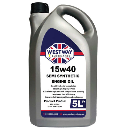 15w40 Semi-Synthetic Engine Oil Petrol / Diesel - 4Boats