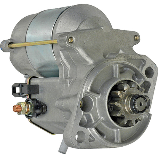 Car starter motor on a white background