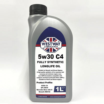 5W30 C4 Fully Synthetic Engine Oil for Renault and Nissan