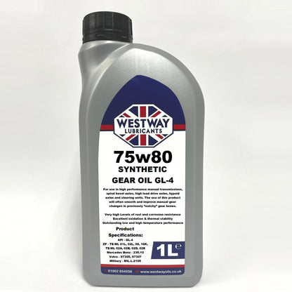 75w80 Synthetic Gear / Diff Oil GL-4