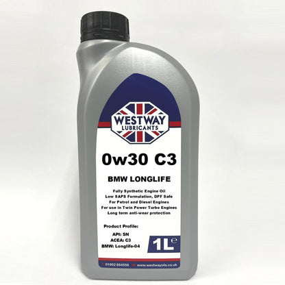0W30 C3 Fully Synthetic Engine Oil BMW LL-04 Specification