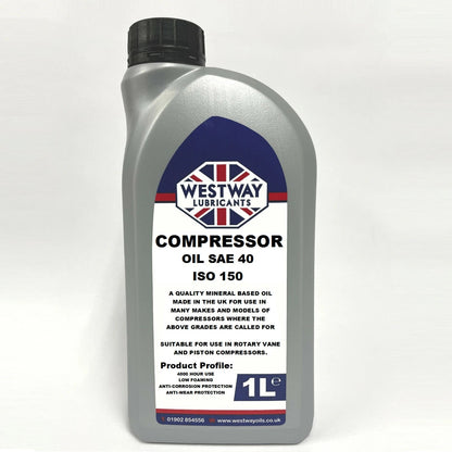 Compressor Oil ISO 150 - SAE 40 Mineral 4000 Hours