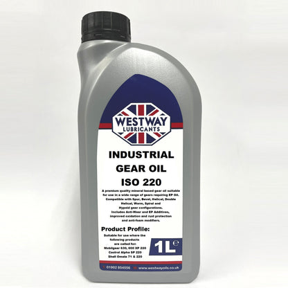 Industrial Gear Oil ISO 220 Mineral - Yellow Metal Safe