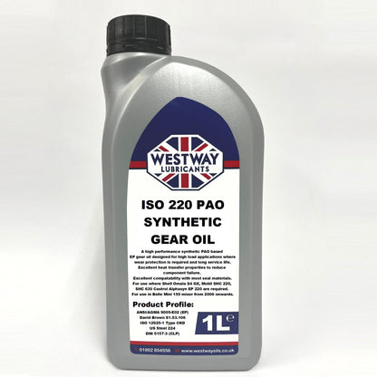 Synthetic Industrial Gear Oil 220 PAO