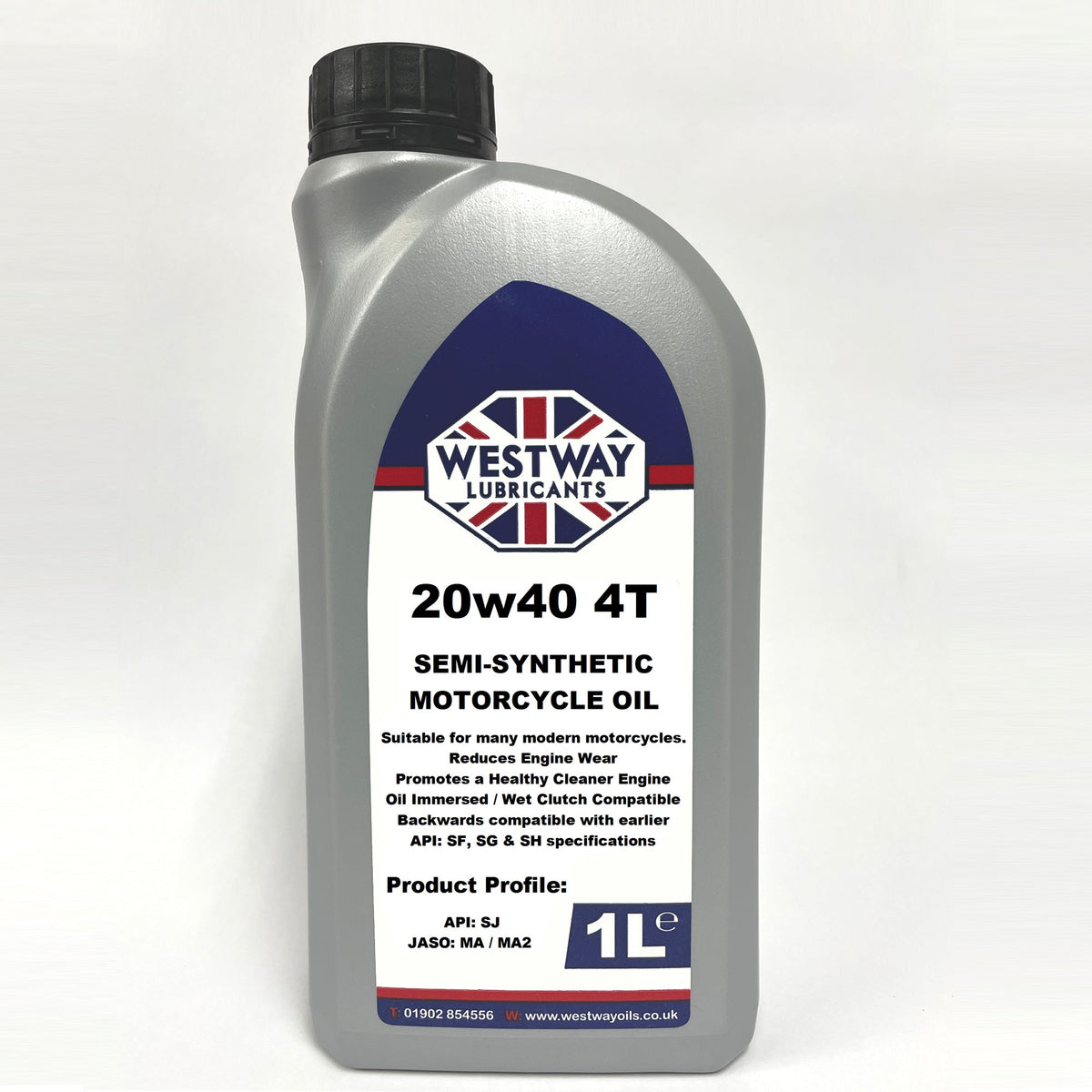 20W40 4T Semi Synthetic Motorcycle Oil 4-Stroke Engine Lubricant API SN JASO MA2